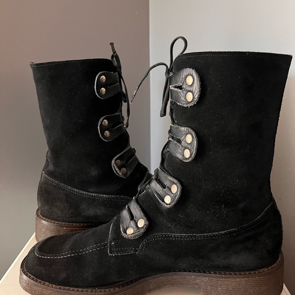 Vintage Melangit Women Snow Winter Suede  Boots SZ US 9.5 Foot lenght 12 Inches - Picture 2 of 7